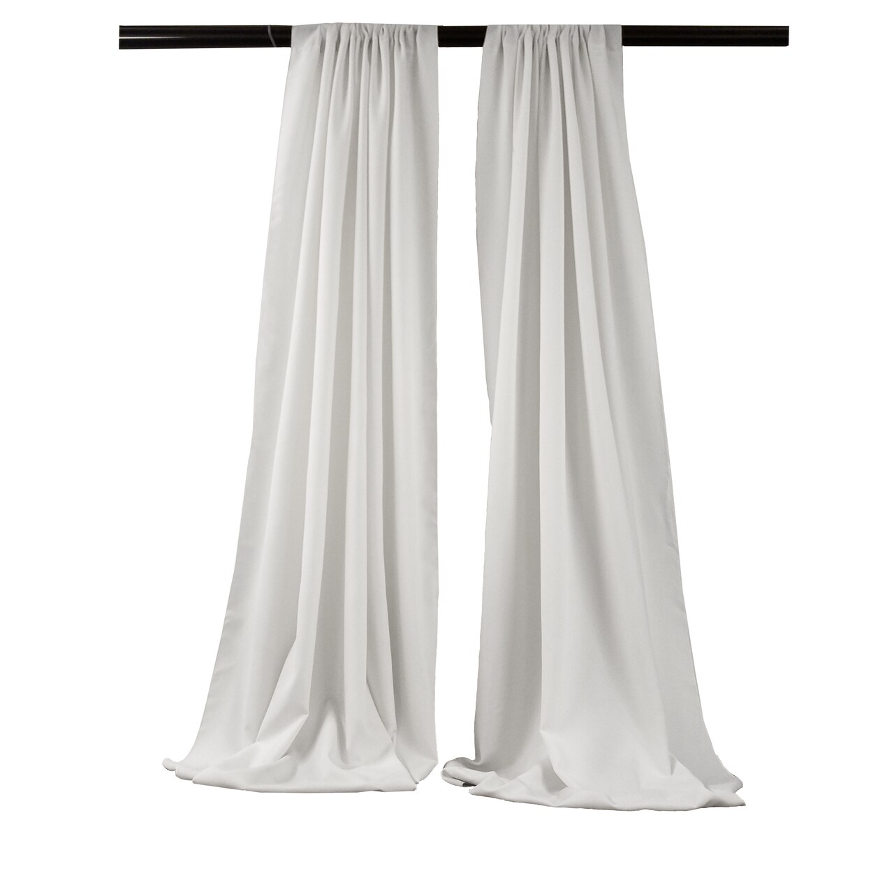 Pack of 2 Polyester Poplin Backdrop Drapes 96 x 58 Inch Semi-Opaque Event Panels